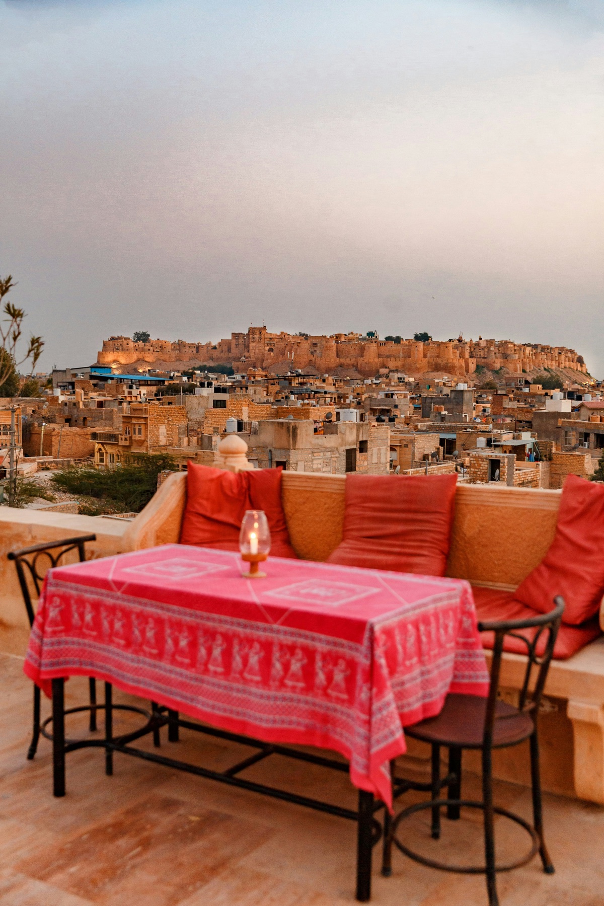 Jaisalmer Fort view from a traditional terrace