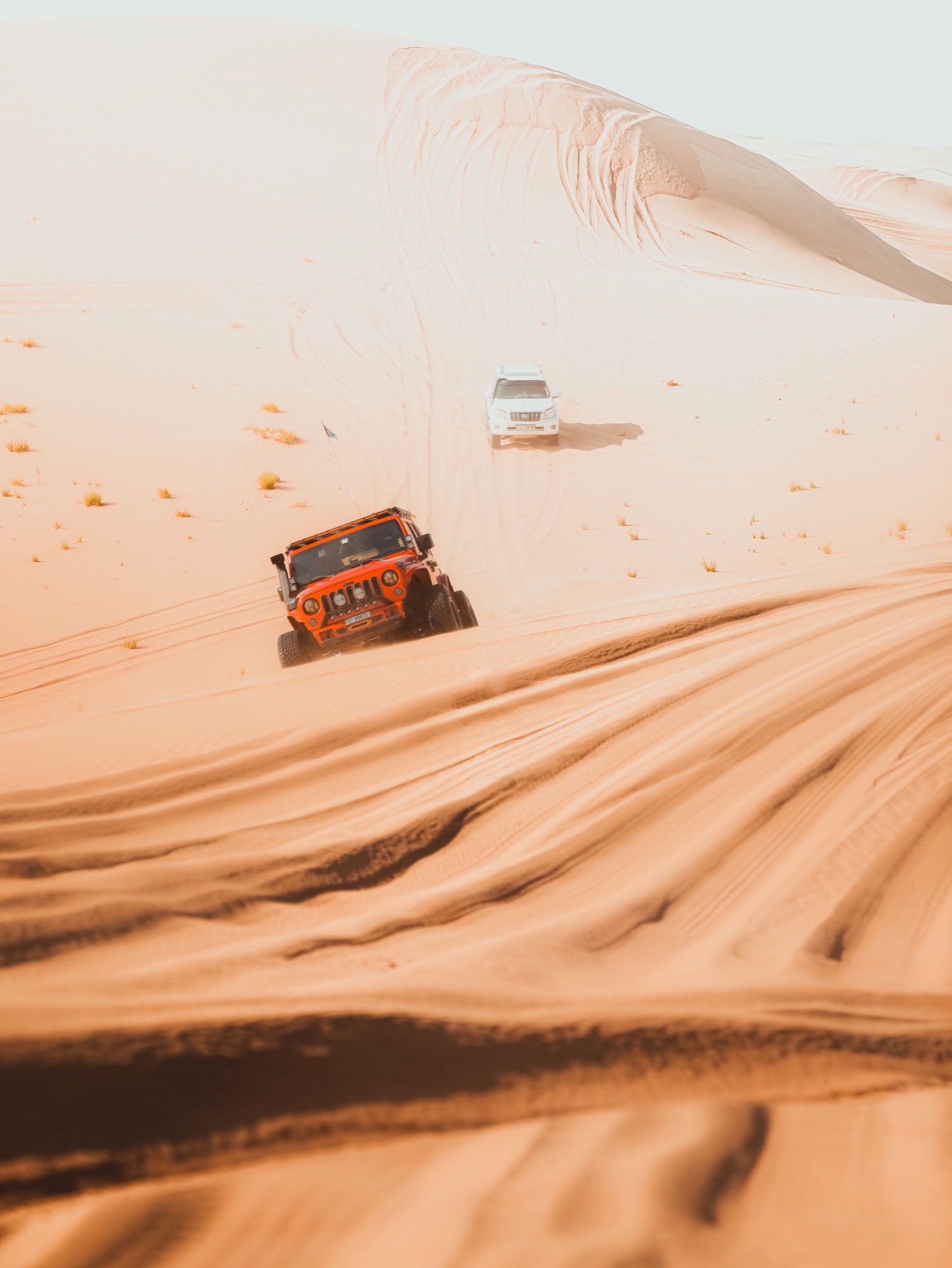 Jeep ride on desert dunes
